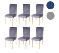 Lot de 6 Littau Velours Gris