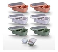 Lot de 6 lunch box 1L avec 3 boites à sauce Fackelmann Storage Rouge|Beige|Vert