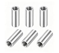 Lot de 6 manchons filetés ronds M8 x 30 mm - Écrous de connexion - Manchons d'écartement en acier inoxydable 304 - Inoxydable et durable - Pour le bureau et l'industrie comme écrou d'embrayage ou