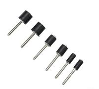 Lot de 6 mandrins en caoutchouc pour outil rotatif avec tige de 1/8", comprend des tambours de ponçage de 12,7 mm, 9,5 mm, 6,35 mm, compatibles avec Dremel et la plupart des