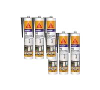 Lot de 6 mastic silicone SIKA SikaSeal 110 Menuiserie & Vitrage - Anthracite - 300ml
