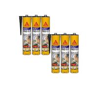 Lot de 6 mastics colles SIKA Sikaflex PRO 11 FC Purform - Noir - 300ml - 659664