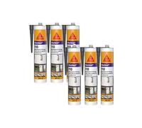 Lot de 6 mastics silicone SIKA SikaSeal 110 Menuiserie & Vitrage - Anthracite - 300ml