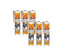 Lot de 6 mastics silicone SIKA Sikaseal-185 Menuiserie - Beige pierre - 300ml