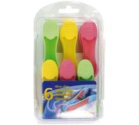 Lot de 6 maxi clips bi-matière