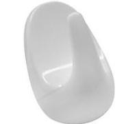 Fackelmann 20501 Lot de 6 Crochets Muraux Adhésifs Pour Torchon de Cuisine, Plastique Blanc, 2,5 cm