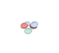 lot de 6 mini moules a flans - pastel