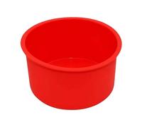 Lot de 6 mini moules à gâteau ronds en silicone anti-adhésif Rouge 10,2 cm 061081