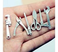 Lot de 6 mini pinces à molette réglables en alliage pour figurine miniature pour réparation de scène, décoration de maison, accessoires cadeaux