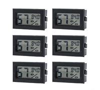 Lot de 6 mini thermomètres numériques, hygromètre, jauge de température et d'humidité pour la maison, l'incubateur de reptiles, moniteur d'intérieur