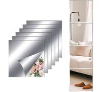 Lot de 6 miroirs muraux en acrylique pleine longueur - Auto-adhésifs-Pour maison, entraînement, salle de sport, couloir - 20 x 20cm