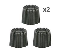 Lot de 6 moules à canelés en aluminium anti-adhésif 5,5 cm Patisse