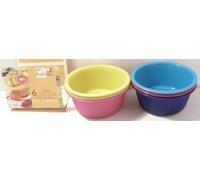 Lot de 6 moules à gâteau ramequin - 100% silicone - diamètre 9,5cm, hauteur 4...