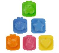 Lot de 6 moules à œufs en forme de cœur de voiture en forme de cœur de dessin animé/moule à sushis/riz pour décoration de gâteau fondant