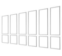 Lot de 6 moulures murales, kit de panneaux lambrissés, polystyrène léger pouvant être peint, facile à installer, moulures murales décoratives imperméables pour la décoration intérieure du salon, de la