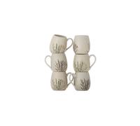 Lot de 6 mugs en grès naturel Bea