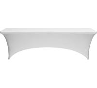 Lot de 6 nappes pour tables rectangulaires de 2,4 m, nappes blanches extensibles résistantes aux plis, housses de protection en Élasthanne lavables, pour fêtes, mariages, cocktails, banquets, festival
