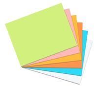 Lot De 6 Notes Autocollantes Extra Larges-203x152 Mm-6 Couleurs-Pour Tableau Blanc,Liste De Vérification,Cartes De Modération (50 Feuilles Par Bloc)
