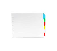Lot de 6 onglets vierges de couleur paysage pour classeurs horizontaux ou horizontaux, pour papier de taille standard