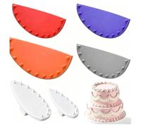 Lot de 6 outils de guidage pour arche de gâteau, ensemble de pochoirs pour décoration de gâteaux et marqueur de volants, convient aux gâteaux de 10,2 à 30,5 cm, taille pratique et contrôle de la