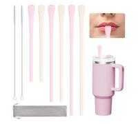 Lot de 6 pailles en silicone anti-plis compatibles avec Stanley 1 134 g 850,5 g