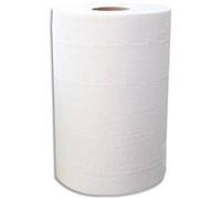 Lot de 6 paires de Bobines d'essuyage 2 plis 150 formats 25 x 19,5 cm - L37,5 m ,bobine D11,5 cm blanc Eco G