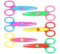 Lot de 6 paires de ciseaux colorés et sûrs pour enfants, différents designs sans danger pour les enfants, zig