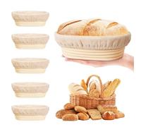 Lot de 6 Paniers de Levain, Banneton Ovale Panier Fermentation Pain Set