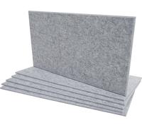 lot de 6 panneaux muraux acoustiques HWC-L52, panneaux muraux acoustiques, insonorisant 1qm surface 60x30cm ~ gris clair