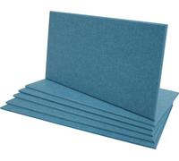 lot de 6 panneaux muraux acoustiques HWC-L52, panneaux muraux acoustiques, insonorisant 1qm surface 60x30cm ~ bleu