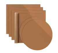 Lot de 6 Papiers de Cuisson Réutilisables Antiadhésifs Durables, Compatibles Lave-Vaisselle, Découpables | Tapis de Cuisson, Feuilles de Cuisson durables (4 carrés 36 * 42cm+2 x Rondes diam 38 cm)