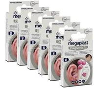 Lot de 6 paquet de 8 bouchons d'oreille jetables en cire , bouchon d'oreille antibruit moulable de diagnostic, réduction du bruit -JUANIO- Rose G