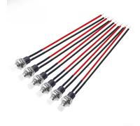 Lot de 6 petits boutons poussoirs momentanés avec fils pré-soudés, 1 A 250 V AC, trou de montage de 7 mm pour électronique et panneaux de commande, couleurs assorties (A)