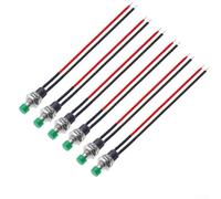 Lot de 6 petits interrupteurs à bouton-poussoir momentané avec fils pré-soudés, 1 A 250 V AC, trou de montage de 7 mm pour électronique et panneaux de commande, couleurs assorties (D)