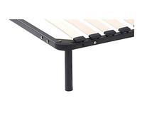 Lot de 6 pieds cylindriques pour cadre à lattes - Noirs - BOLGARE