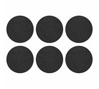 Lot de 6 pierres de trottoir noires Ø 44 x 2 cm en caoutchouc durable, surface antidérapante, résistante aux intempéries, idéale comme pierre de jardin, pierre de marchepied, plaque de chemin pour