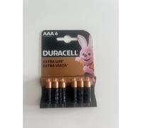 Lot de 6 piles alcalines Duracell Extra Life AA/LR6