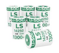 Lot de 6 Piles au Lithium LS14250 1/2AA 3,6 V 1300 mAh pour Collier de Laisse Dogwatch R9 : Sauvegarde de la Mémoire, Horloges en Temps Réel, Compteurs de Consommation (Non Rechargeables)
