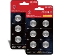 Lot de 6 piles bouton alcalines AG10 LR1130 L1131f L1131c SG10 389 189 1,5 V Longue durée de vie de 5 ans