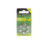 Lot de 6 Piles bouton Zinc Air Type 13 pour appareils auditifs type A13/13 compatibles PR48 1,45V - Visiodirect -