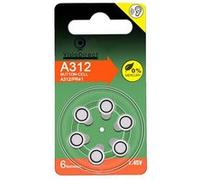 Lot de 6 Piles bouton Zinc Air Type A312/312 pour appareils auditifs compatibles PR41 1,45V - Visiodirect - G