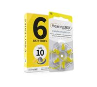 Lot de 6 piles Modèle 10 Jaune (PR70) - 1 lot de 6 piles pour appareils auditifs 1,45 V - Piles acoustiques Rayovac Varta Extra