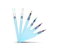 Lot de 6 Pinceau à Réserve d'eau, unités Peinture d'eau Brosse, Pinceaux a Reservoir, Pinceau à Eau avec Aquarelle Plaque Palette
