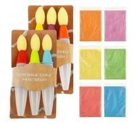 Lot de 6 pinceaux à craie de couleur assorties, pinceaux de scrapbooking pour enfants, jouets d'art, peinture à la craie pour enfants, verser de l'eau dans les pinceaux et à utiliser, faciles à