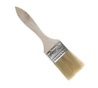 Lot de 6 pinceaux à Poils durs avec Manche en Bois, Pinceau 5 cm, Nettoyage pour Plafonds