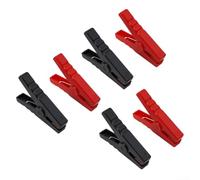 Lot de 6 pinces crocodile en cuivre 300 A pour chargeur de batterie avec poignées isolées pour soudure solaire de voiture, camion, rouge et noir