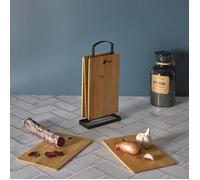 COOK CONCEPT - KD3333 Set de 6 planches à découper en bois marron - Conçues pour la cuisine - Pratiques - Conçues pour tous Vos Besoins Culinaires - Petit