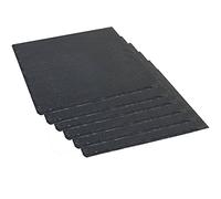 Lot de 6 plateaux en ardoise de 15 x 15 cm, idéal pour servir des aliments de manière élégante, plateau alimentaire, dégustation, planche à charcuterie, plat d'hôtellerie, plateau rustique (15 x 15