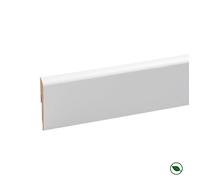 Lot de 6 Plinthes MDF blanc clipsables 2400 × 56 × 10 mm - PEFC 70 % FORESTEA Dimensions : 2400 mm x 56 mm x 10 mm