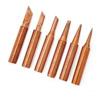Lot de 6 pointes à souder en cuivre 900M-T haute résistance | 6 formes de pointes différentes, alliage de cuivre haute résistance, idéal pour les travaux de soudure précis